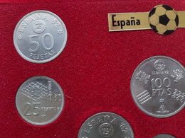 Set of 14 pesetas and centimos coins FIFA World Cup Spain 1982 (in case)