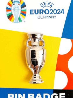 Pin of the 2D trophy UEFA Euro 2024 Germany - badge (Official Licensed Product)