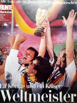 The King's Eleven and the Emperor. 1990 FIFA World Cup. Bunte Spezial magazine (Germany)