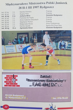 International Polish Junior Championships in Freestyle Wrestling. Bydgoszcz 14-15 February 1998