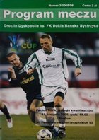 Groclin Dyskobolia Grodzisk Wielkopolski - Banska Bystrica UEFA Cup official programm (11.08.2005)