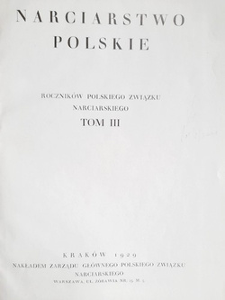 The Polish skiing. Volume III of Polish Ski Association Yearbook (1929)
