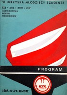 Programme of the 6th Youth School Athletics Games (22-27 July 1972, Łódź)