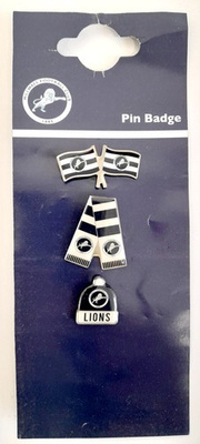 Millwall FC set of 3 badges - flags, scarf, winter hat (ofificial product)