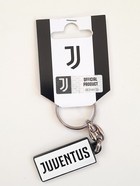 Juventus FC white rectangle with the name keyring (official product)