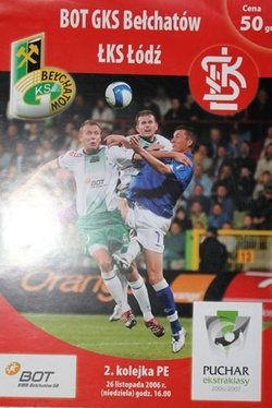 LKS Lodz - BOT GKS Belchatow Ekstraklasa Cup (26.11.2006) programme