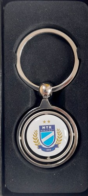 MTK Budapest crest swivel keyring, in etui (official product)