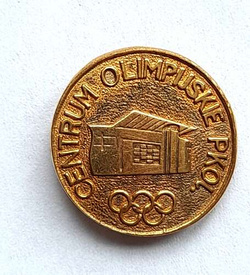 Olympic Centre of Polish Olympic Committee bronze pin (official product)