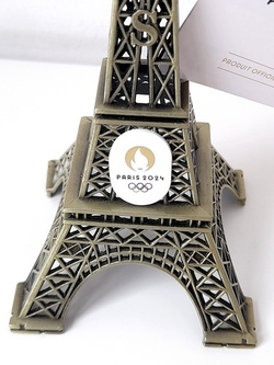 Miniature Eiffel Tower 3D Olympic and Paralympic Games Paris 2024, 15 cm (Official Licensed Product)