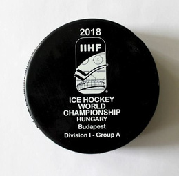 2018 IIHF Ice Hockey World Championship Division I - Group A (Hungary) official puck