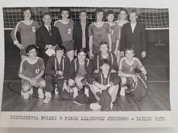 Photo Gwardia Wrocław Team - Polish Junior Volleyball Championships (Lublin 1972)