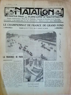 Weekly Magazine "Natation" (France) - nr 280/20.08.1927