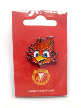 RTS Widzew Lodz mascot Phoenix head pin badge (official product, lacquer)