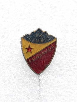 FK Ljubić Prnjavor crest badge (epoxy, signed)