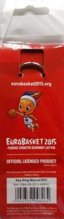 Rubber keychain Basketball Eurobasket France Croatia Germany Latvia 2015 (official product)