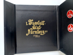 The history of the 1. FC Nurnberg crest - set of 5 badges (official product, lacquer)