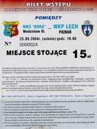 MKS Odra Wodzislaw Slaski - Lech Poznan Idea Ekstraklasa (25.09.2004) ticket