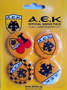 AEK Athens set of 4 buttons badges (official product)