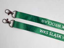 WKS Slask Wroclaw key lanyard with double handle (official product)