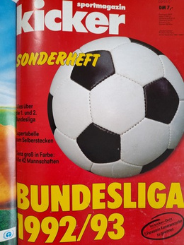 Bundesliga 1990/91 - 1994/95 kicker Fans Guides (5 issues in hardcover)