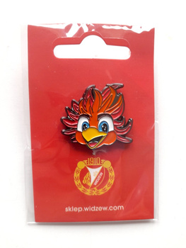 RTS Widzew Lodz mascot Phoenix head pin badge (official product, lacquer)