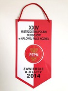 The XXIV Polish Oldboys Championships in indoor football (Zawiercie, 2014) pennant
