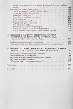 Physiology basics of physical effort