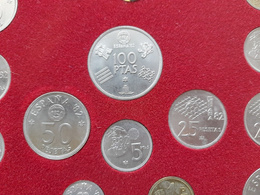  Set of 14 pesetas and centimos coins FIFA World Cup Spain 1982 (in case)
