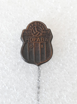 FK Morava Velika Plana 1928-1978 badge (Serbia, bronze, signed)