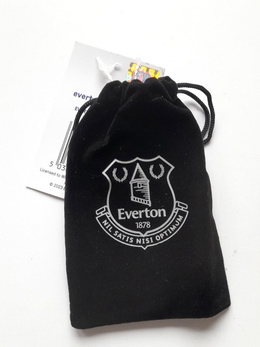 Everton FC The Toffees big one side keyring in suede bag (official product)