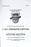 Arka Gdynia - Gornik Leczna II league programme (20.08.2002)