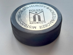 Katowice 1976 IIHF Ice Hockey World & European Championship - Finland Nationa Team souvenir puck (official product)