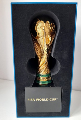 3D Official Trophy FIFA World Cup gold-plated big replica with Pedestal (Official Licensed Product) 21 cm