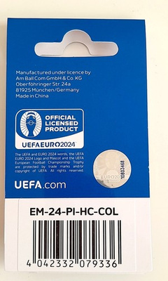 Pin of the host city Cologne with 2D trophy miniature UEFA Euro 2024 Germany - badge (Official Licensed Product)