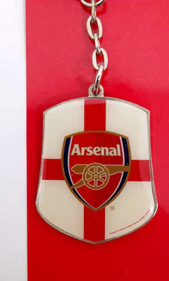Arsenal FC shield keyring & badge set (official product)