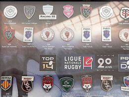 20th Anniversary of Ligue Nationale Rugby - Top 14 i Pro D2 set of 36 pins collection (official product) 