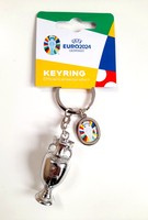 UEFA Euro 2024 Germany Delaunay Cup trophy 3D and logo keyring (Official Licensed Product)