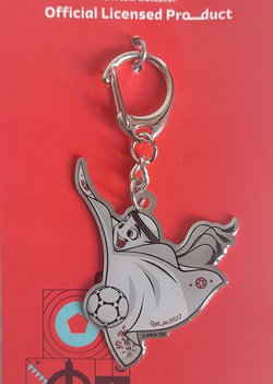 FIFA World Cup Qatar 2022 2D mascot La'eeb keyring (Official Licensed Product)