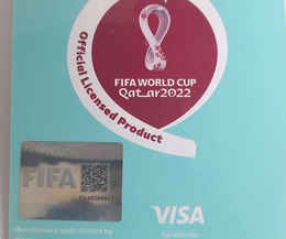 FIFA World Cup Qatar 2022 3D trophy keyring with official emblem (Official Licensed Product)