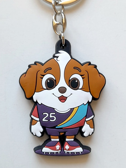 Women's Euro 2025 mascot Muddli gum keyring (official licensed product)