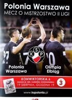 Polonia Warsaw - Olimpia Elblag II League programme (19.08.2016)