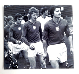  Photo Polish national team before the match against Cyprus - Terlecki, Boniek, Lubański, Szarmach (1976)
