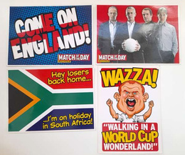 England National Team FIFA World Cup South Africa 2010 set of 4 postcards (Match of the Day magazine)