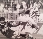 1.FC Koln - Waldhof Mannheim, Andrzej Rudy (right) match press photo (25.8.1993)
