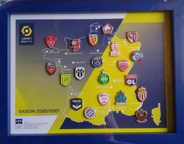 Ligue 1 Uber Eats 2020-2021 20 pins-collection (official product) 