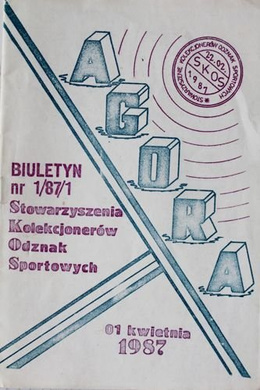 "Agora" - Bulletin of Sport Souvenirs Collectors Association - volume 1/1987