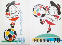 Postcards Mundzia - Mascot of Poland Football Team FIFA World Cup Argentina 1978 (set of 2)