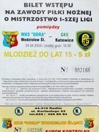 Odra Wodzislaw Slaski - GKS Katowice I league (24.04.2002) ticket