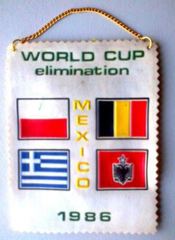 World Cup qualification Mexico 1986 group 1 (Europe) pennant