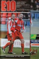 Leyton Orient - Notts County (31.12.2005) - League Two official matchday programme